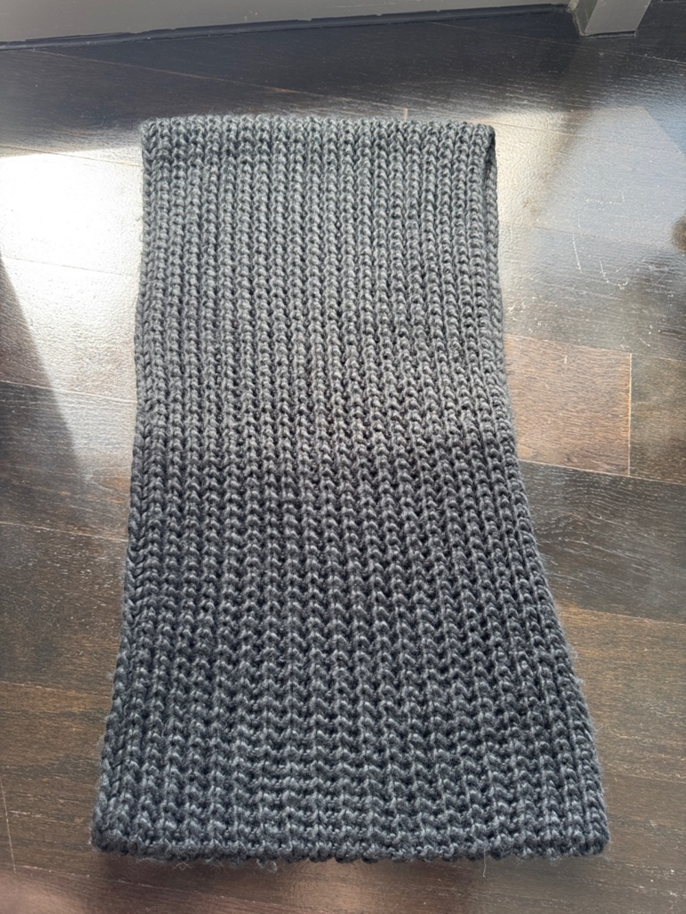 Chunky Black Knit Infinity Scarf
